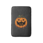 Tapis De Bain Conception de silhouette de citrouille Halloween B (Devant (Vertical))