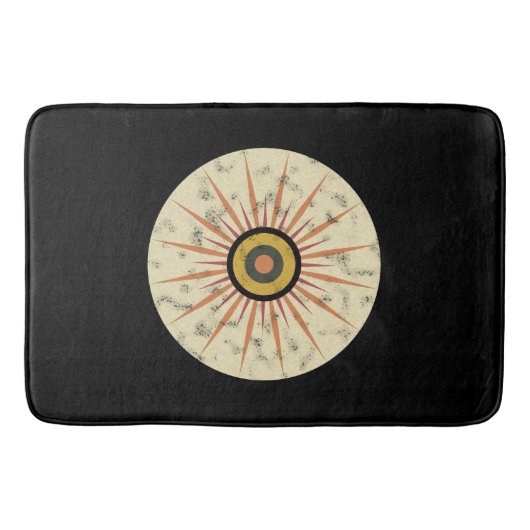 Tapis De Bain Conception de soleil levant rétro boho (Devant)