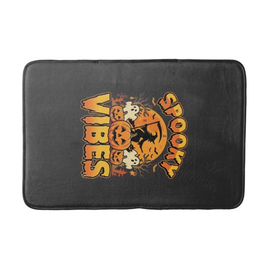 Tapis De Bain Conception de sorcière de citrouille d'Halloween V (Devant)
