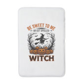 Tapis De Bain Conception de sorcière d'Halloween Sois doux ou so (Devant (Vertical))