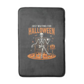 Tapis De Bain Conception de squelette pour Halloween en attendan (Devant (Vertical))