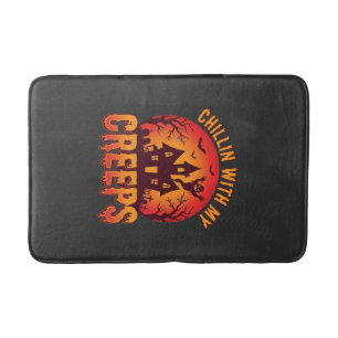 Tapis De Bain Conception de T-Shirt Halloween Chillin With My Cr