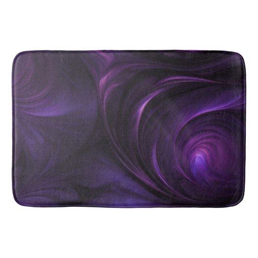 Tapis De Bain Conception de torsion violette foncée (Devant)
