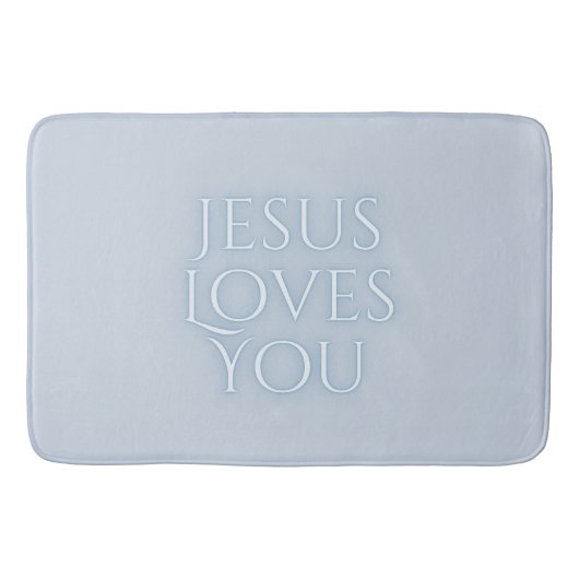Tapis De Bain Conception de typographie chrétienne Jésus aime (Devant)