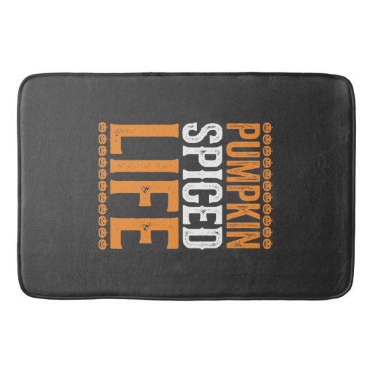 Tapis De Bain Conception de typographie Halloween Pumpkin Spiced (Devant)