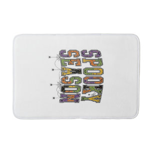 Tapis De Bain Conception de typographie Halloween vintage de la