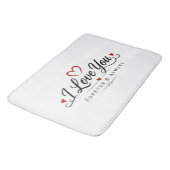 Tapis De Bain Conception de typographie Je t'aime (Angle)
