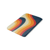 Tapis De Bain Conception de vagues de style rétro Abstrait (Angle)