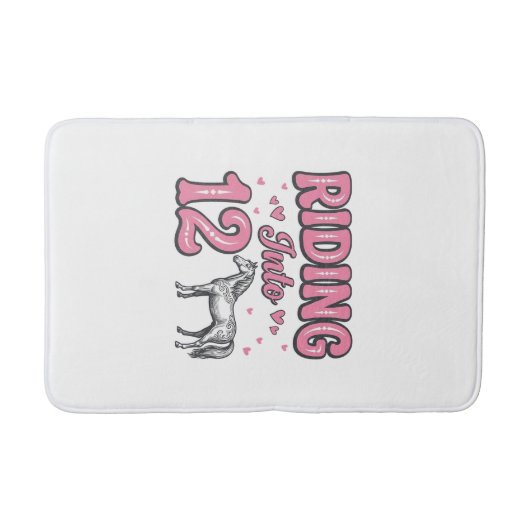 Tapis De Bain Conception de vecteur de 12 ans de fête d'annivers (Devant)