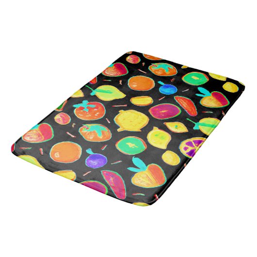 Tapis De Bain Conception de vision de néon fruité (Angle)