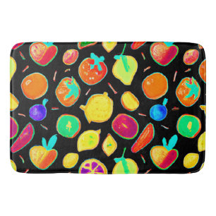 Tapis De Bain Conception de vision de néon fruité