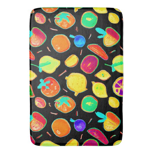 Tapis De Bain Conception de vision de néon fruité (devant Vertical)