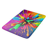 Tapis De Bain Conception d'éclaboussure de peinture vibrante (Angle)