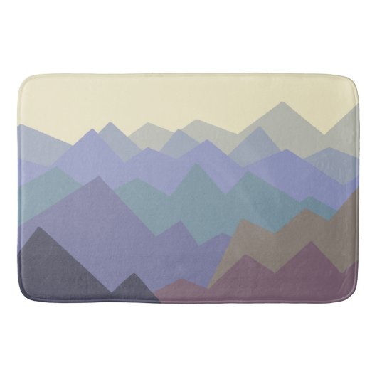 Tapis De Bain Conception des montagnes d'hiver Abstraites (Devant)