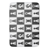 Tapis De Bain Conception des pièces d'échecs (devant Vertical)