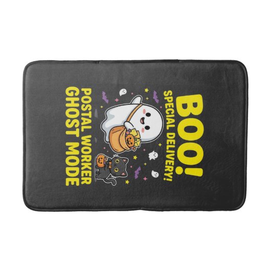 Tapis De Bain Conception d'Halloween pour les travailleurs posta (Devant)