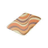 Tapis De Bain Conception d'ondes rétrogrades modernes multicolor (Angle)