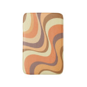 Tapis De Bain Conception d'ondes rétrogrades modernes multicolor (Devant (Vertical))