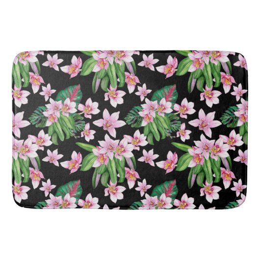 Tapis De Bain Conception d'orchidées à l'aquarelle 27  (Devant)