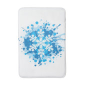 Tapis De Bain Conception éclaboussée de flocon de neige de Noël (Devant (Vertical))