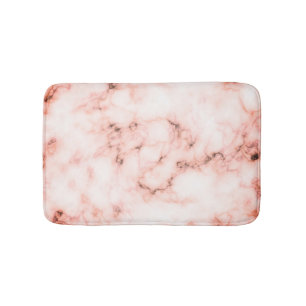 Tapis De Bain Conception en pierre de marbre rose et blanche à