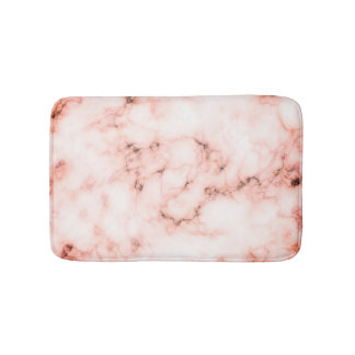Tapis De Bain Conception en pierre de marbre rose et blanche à
