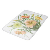 Tapis De Bain Conception florale de jardin de Hemerocalle orange (Angle)