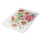 Tapis De Bain Conception florale de jardin d'hémérocalle rouge (Angle)