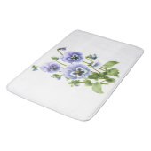 Tapis De Bain Conception florale de pensées violettes (Angle)
