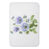 Tapis De Bain Conception florale de pensées violettes (devant Vertical)