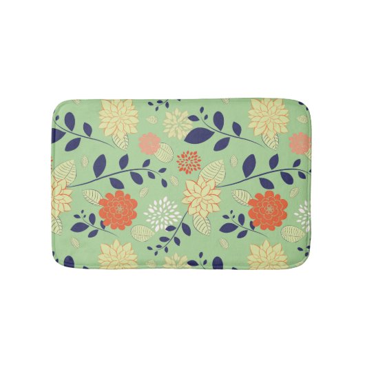 Tapis De Bain Conception florale rétro (Devant)