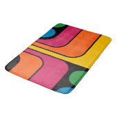 Tapis De Bain Conception géométrique de style rétro années 70 Mo (Angle)