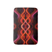 Tapis De Bain Conception géométrique des lignes ondulées rouges. (Devant (Vertical))