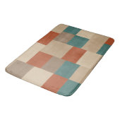 Tapis De Bain Conception géométrique moderne aux tons terreux (Angle)