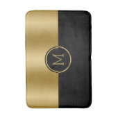 Tapis De Bain Conception géométrique personnalisée Gold & Black (Devant (Vertical))