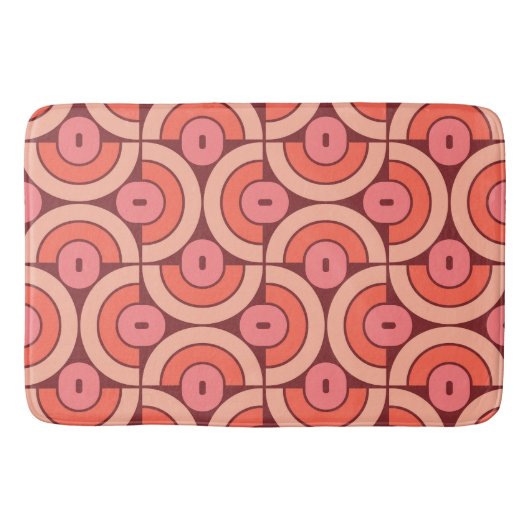 Tapis De Bain Conception géométrique rétro style années 70 (Devant)