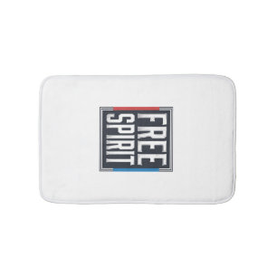 Tapis De Bain Conception Graphique Boîte Esprit Libre Patriotiqu