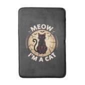 Tapis De Bain Conception graphique de chat Meow Halloween_1 (Devant (Vertical))