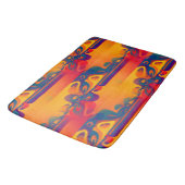 Tapis De Bain Conception graphique transparente - jaune rouge I (Angle)