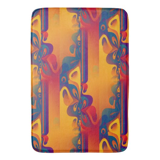 Tapis De Bain Conception graphique transparente - jaune rouge I (devant Vertical)