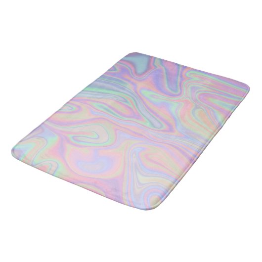 Tapis De Bain Conception iridescente liquide abstraite de (Angle)