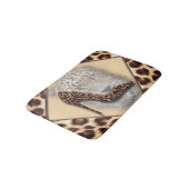 Tapis De Bain conception léopard à talon et visage (Angle)
