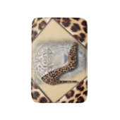 Tapis De Bain conception léopard à talon et visage (Devant (Vertical))