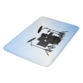 Tapis De Bain Conception Musicale de Batterie Bleue (Angle)