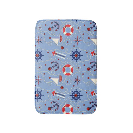 Tapis De Bain Conception nautique de patchwork (Devant (Vertical))