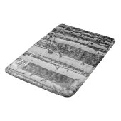 Tapis De Bain Conception noire et blanche de tronc d'arbre de (Angle)
