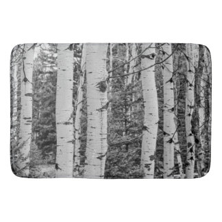 Tapis De Bain Conception noire et blanche de tronc d'arbre de