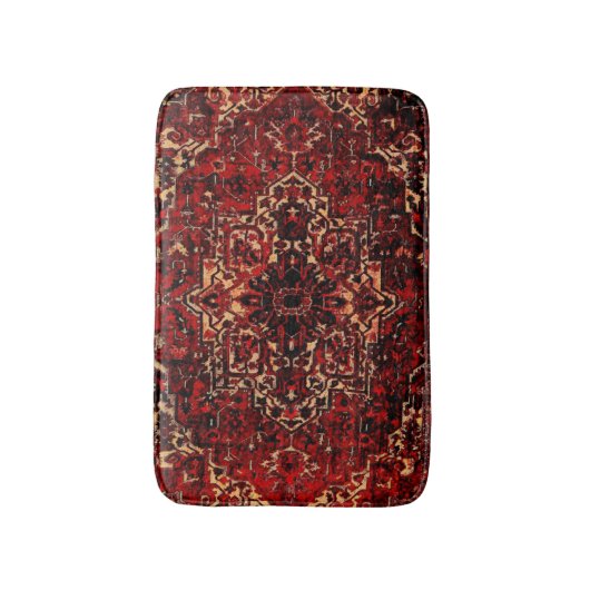 Tapis De Bain Conception orientale de couverture dans rouge (Devant (Vertical))
