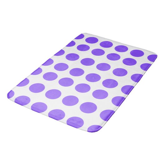 Tapis De Bain Conception Pois violette (Angle)