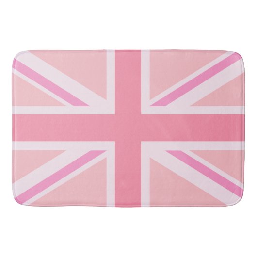 Tapis De Bain Conception Union Jack rose/Drapeau (Devant)